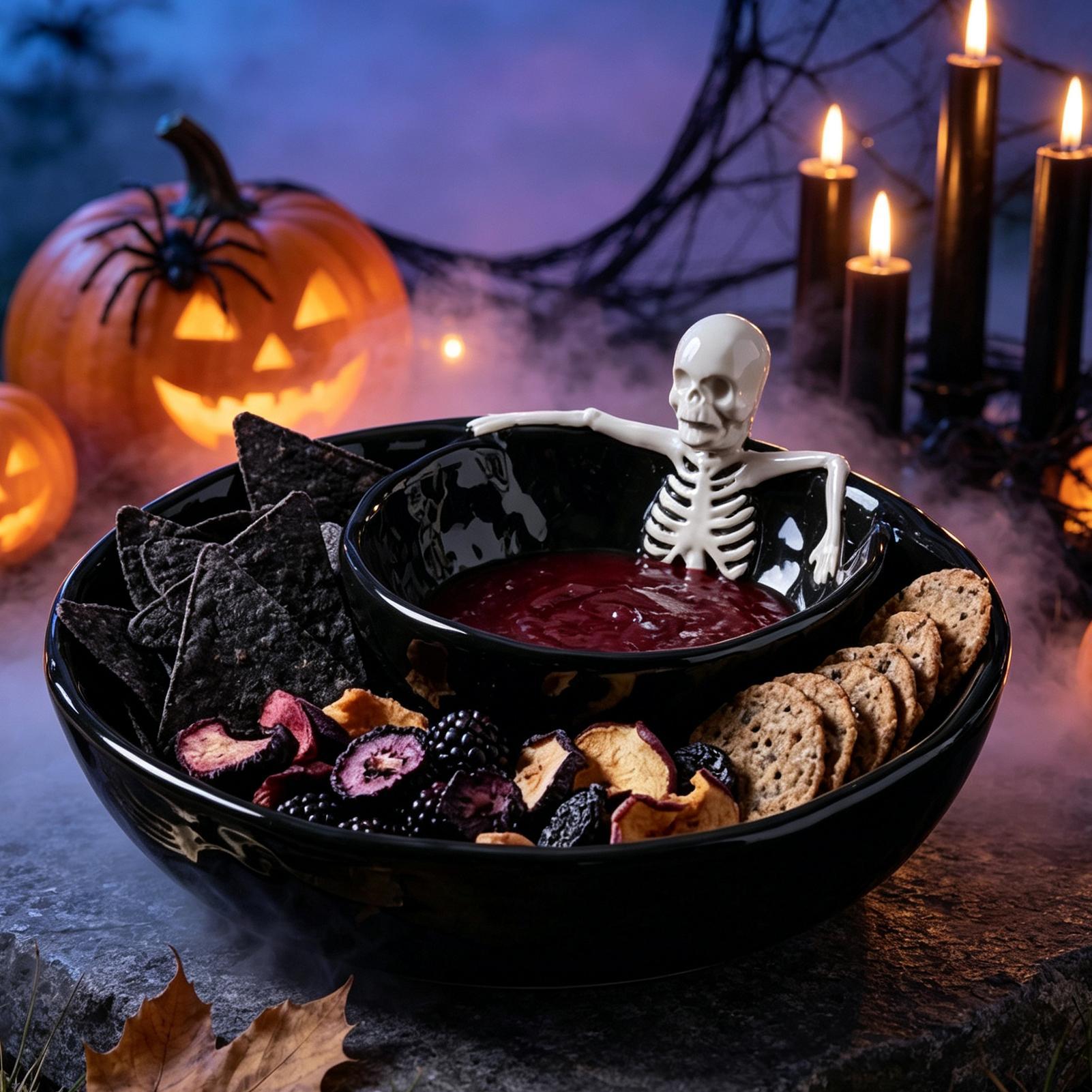 Meal Prep Bowl - Miski do dipów na Halloween, dwuwarstwowe,