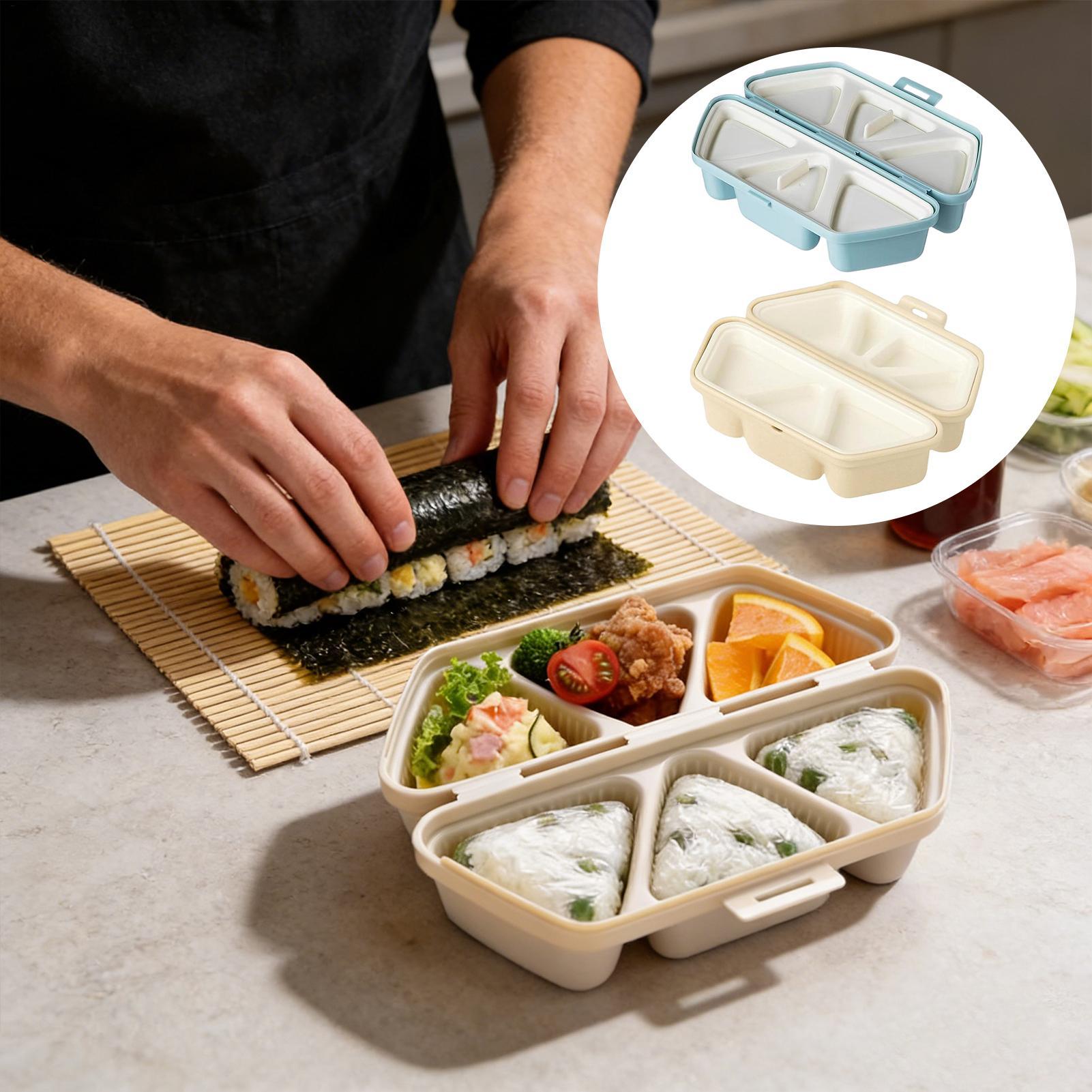 Meal Prep With Rice - Forma do sushi, 6 przegródek, trójkątna