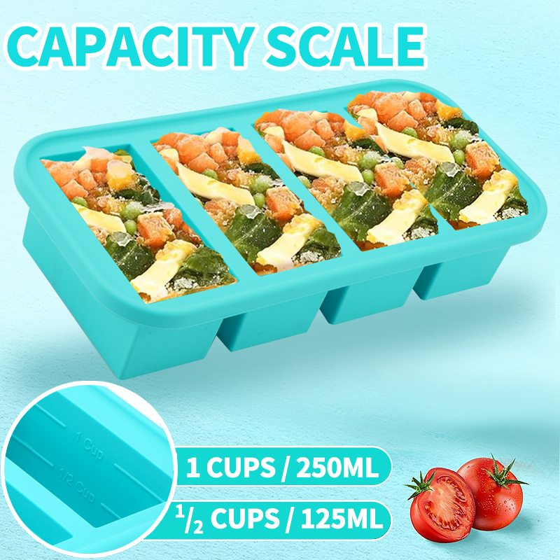 4 Silikonowe Formy do Zamrażan – Meal Prep Template recenzja i cena